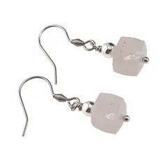 Cercei cu agatatoare Agat cub fatetat, 6-8mm