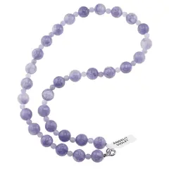 Colier Angelit violet sfere, 4-10mm