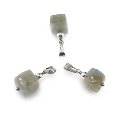 Pandantiv Amazonit cub fatetat, 8-10mm