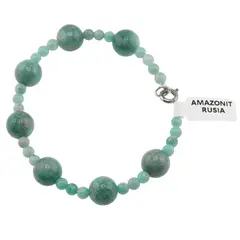 Bratara Amazonit rusia sfere, 4-10mm