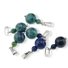 Pandantiv Azurit, sfere 10mm si 4mm