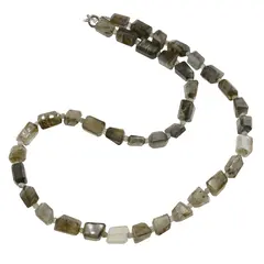 Colier Labradorit fatetat 8-12mm si discuri 3mm