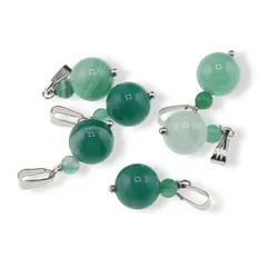 Pandantiv Agat verde dantelat, sfere 10mm si 4mm