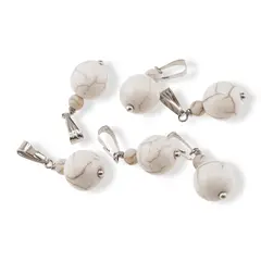 Pandantiv Magnezit, sfere 10mm si 4mm