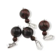 Pandantiv Obsidian mahon, sfere 10mm si 4mm