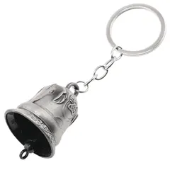 Breloc clopot cu elefant, argintiu - 9,5cm