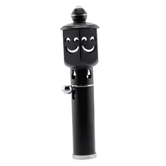 Bricheta portabila pentru aromaterapie model smiley face, negru