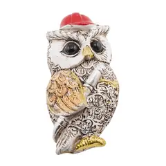 Magnet bufnita pompier din rasina, 7x4cm