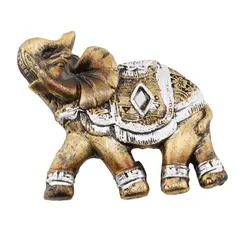 Magnet elefant din rasina - auriu, 7x6cm