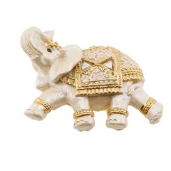 Magnet elefant din rasina - crem, 9x6cm