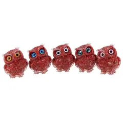 Bufnita din rasina cu spartura Coral rosu, 6cm
