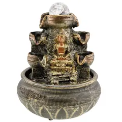 Fantana arteziana electrica, decoratiune Feng Shui pentru interior, Buddha in meditatie