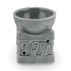 Vas aromaterapie din ceramica model Elefant gri - 9cm