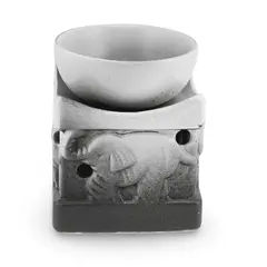 Vas aromaterapie din ceramica ombre model Elefant gri - 9,7cm