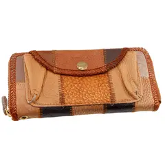 Portofel piele artificiala, cu buzunar exterior - 19cm x 9cm