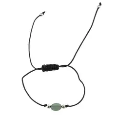 Bratara reglabila cu snur negru Aventurin, 8mm