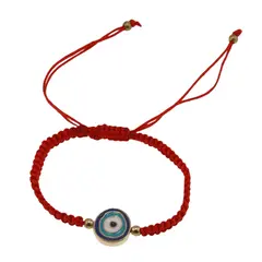 Bratara reglabila cu snur rosu si Ochi protector, 19mm