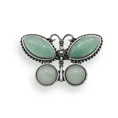 Brosa fluture cu Aventurin, 44mm