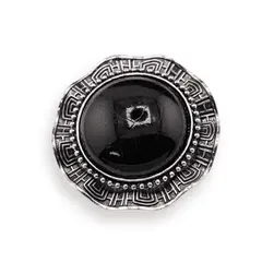 Brosa rotunda cu Onix, 45mm