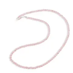 Colier Sidef roz sfere, 4mm