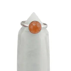 Inel reglabil Carneol deschis, 8mm