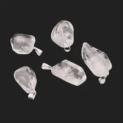 Pandantiv cristal natural rulat Cristal de stanca, 20-25mm