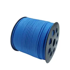 Snur piele ecologica albastra, 3mm, 90 de metri/rola