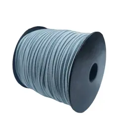 Snur piele ecologica cian, 3mm, 90 de metri/rola