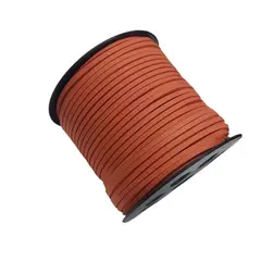 Snur piele ecologica teracota, 3mm, 90 de metri/rola