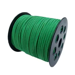 Snur piele ecologica verde, 3mm, 90 de metri/rola