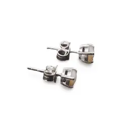 Cercei cu surub si montura rotunda din argint 925, Perle de cultura - 5mm