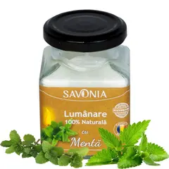 Menta - Lumanare 100% Naturala 200g, Savonia