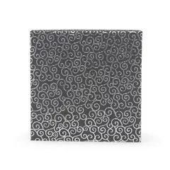 Cutie pentru cadou patrata argintie, 14x14cm