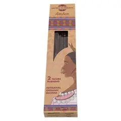 Betisoare parfumate artizanale organice Sacred Elements - Amber 10 buc