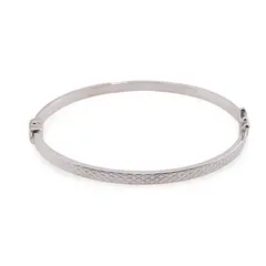 Bratara din argint 925 fixa cu inchizatoare, model solzi 4mm