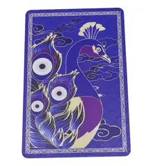 Card feng shui din plastic cu paun pentru protectia averii 2025