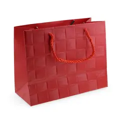 Punga pentru cadou dreptunghiulara rosie, 23x18cm