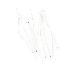 Accesoriu din Argint 925, tija cu bumb in capat, set 10 buc - 59x0,5mm