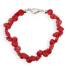Bratara Coral rosu flori 8mm