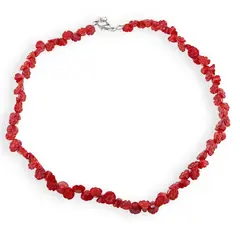 Colier Coral rosu flori 8mm