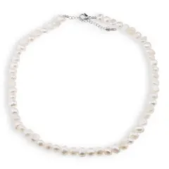 Colier Perle de cultura albe sfere 8mm