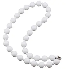 Colier sfere Coral 4mm si Onix alb 10mm