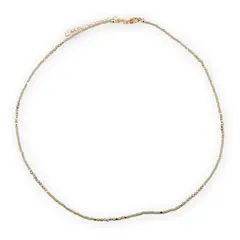 Colier Agat verde si margele miyuki, 2mm