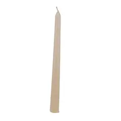 Lumanare conica din parafina, crem - 24cm
