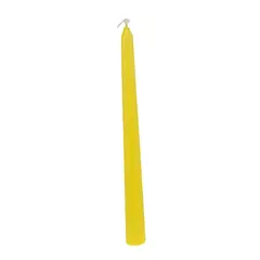 Lumanare conica din parafina, galbena - 24cm