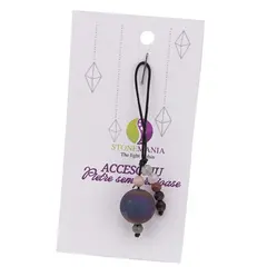 Accesoriu cu pietre semipretioase Cuart Titan Aura sfera 14mm si mix cristale 4mm