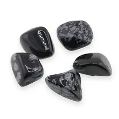 Magnet Obsidian fulg de nea rulat, 20-25mm