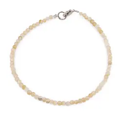 Bratara Citrin sfere, 3mm