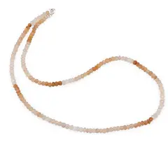 Colier Calcit degrade discuri fatetate 4mm si argint 925
