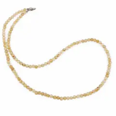Colier Citrin sfere, 3-4mm